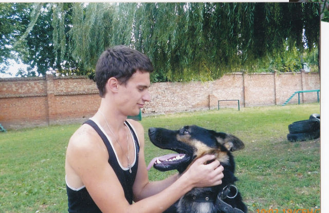 Кленченко Алексей со своей собакой